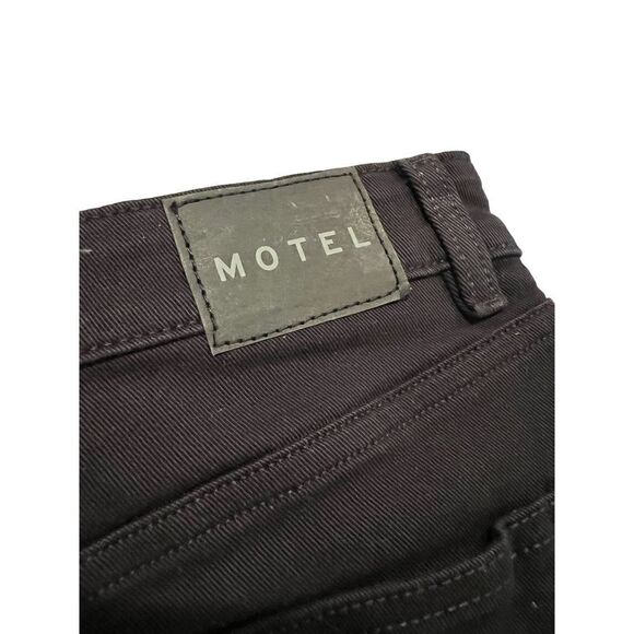 MOTEL DENIM NWT Bootleg Jeans In Black Size XXS - Picture 4 of 6